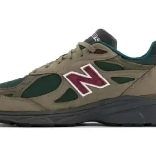 New Balance 993 Olive Green and Maroon Lifestyle Sneakers