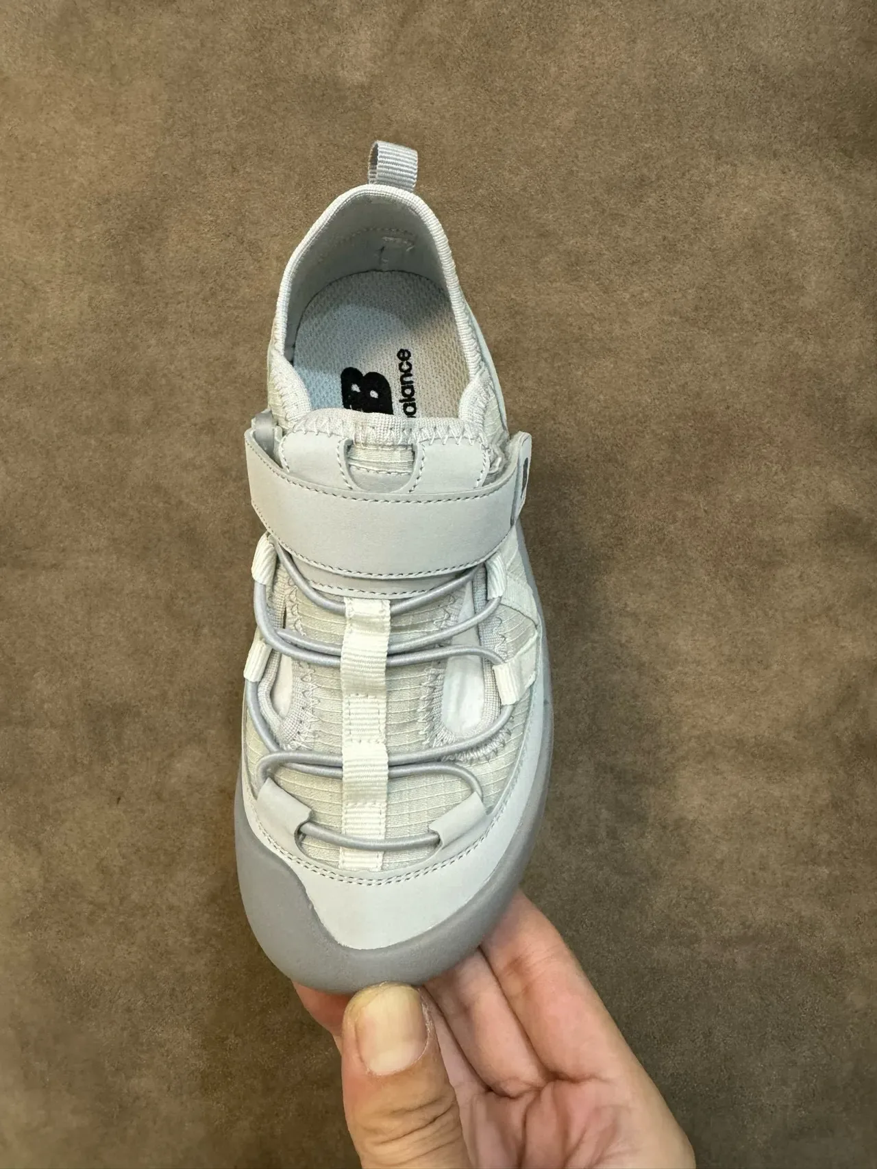 New Balance Beige Yellow Padded Collar Rugged Multi-Directional Tread Sole Lifestyle Sneakers 18