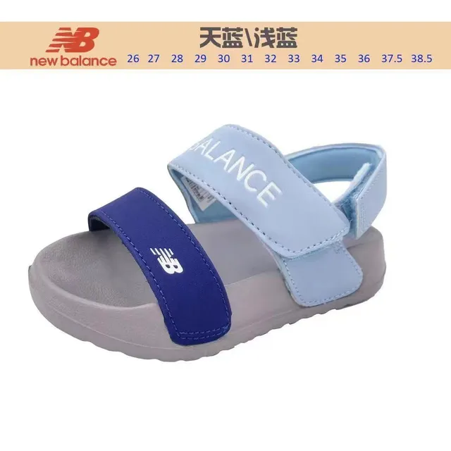 Sandálias casuais New Balance azul cinza com duas tiras e sola moldada 3
