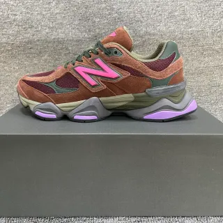 New Balance Marron Rose Semelle multicouche Híbrido Ante-Maille-Nylon Tige Chaussures épaisses