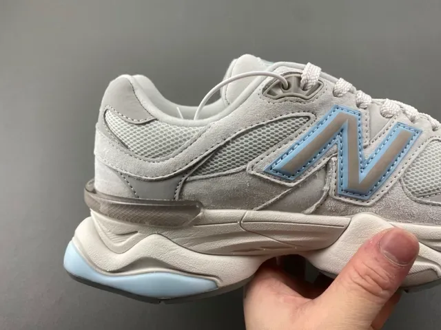 New Balance Zapatillas Chunky Gris Azul Midsole Malla Y Ante 3