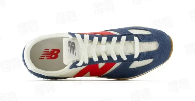 New Balance Navy Red Retro Runner ante y textil parte superior zapatillas de estilo de vida 4