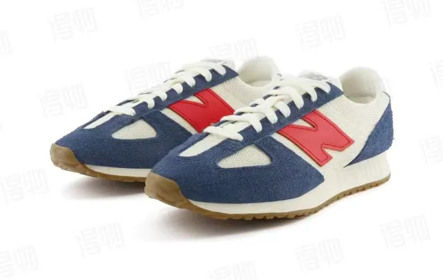 New Balance Navy Red Retro Runner ante y textil parte superior zapatillas de estilo de vida 6