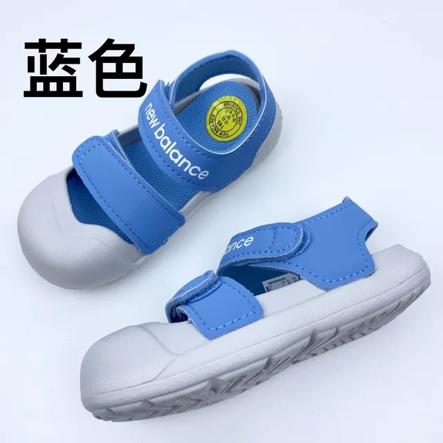 New Balance صندل كاجوال أرجواني أبيض مع حزامين فيلكرو إغلاق غطاء إبهام مدور 6