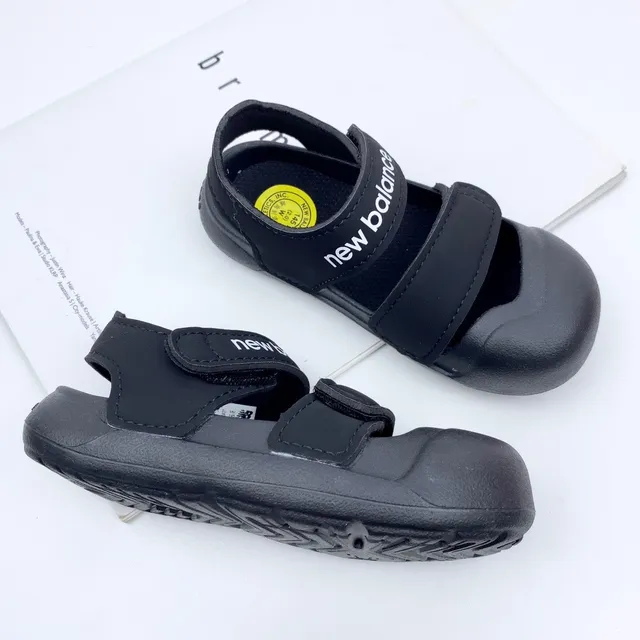 New Balance صندل كاجوال أرجواني أبيض مع حزامين فيلكرو إغلاق غطاء إبهام مدور 8