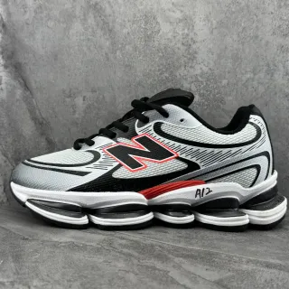 New Balance 白黑网面和合成材料叠层鞋面 分段气垫中底 生活方式运动鞋