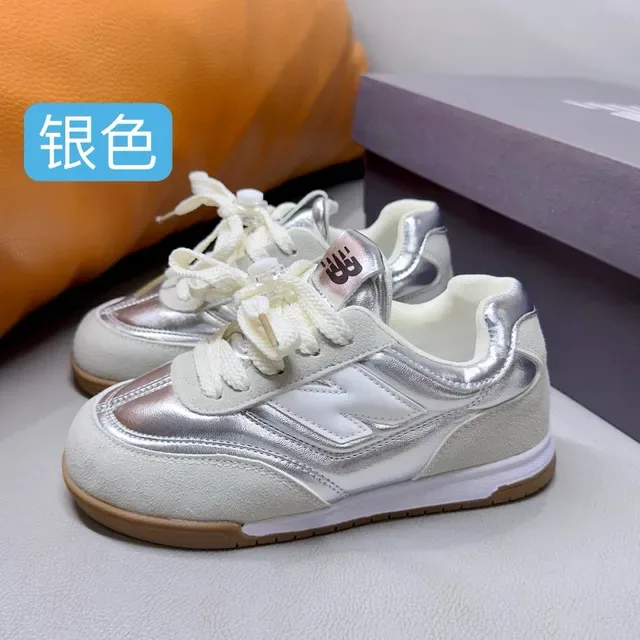 New Balance أبيض أسود ريترو رنر سيلويت سويد وطبقة صناعية أسلوب حياة حذاء رياضي 3