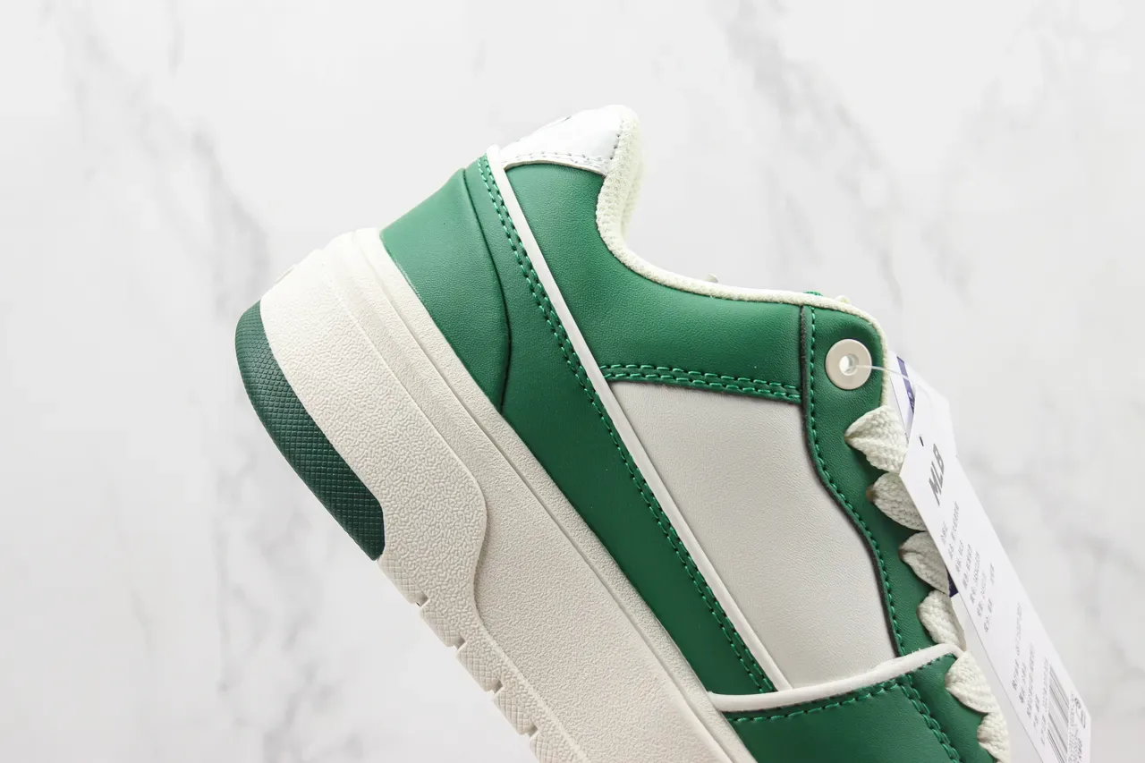 New Era Verde Blanco Suela Plataforma Cuero con Paneles Zapatillas Lifestyle 5