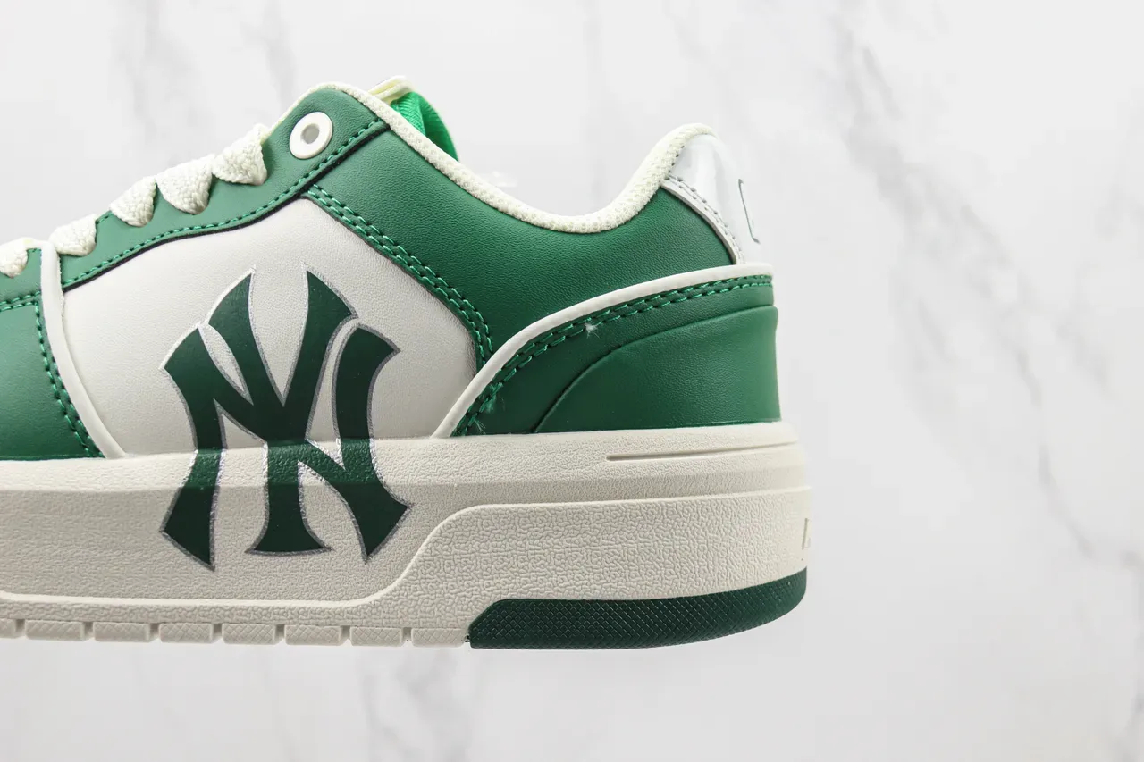 New Era Verde Blanco Suela Plataforma Cuero con Paneles Zapatillas Lifestyle 7