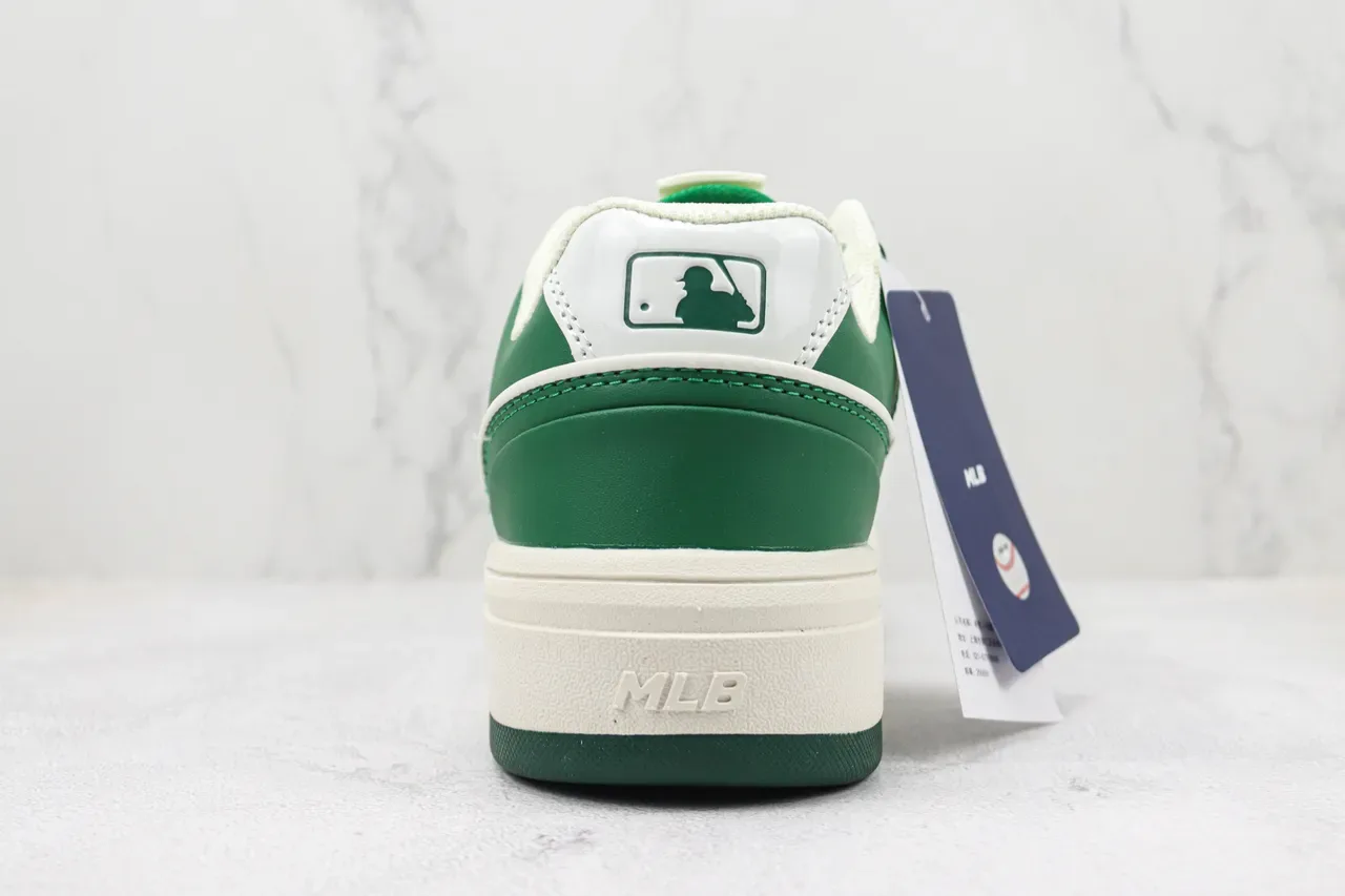 New Era Verde Blanco Suela Plataforma Cuero con Paneles Zapatillas Lifestyle 9