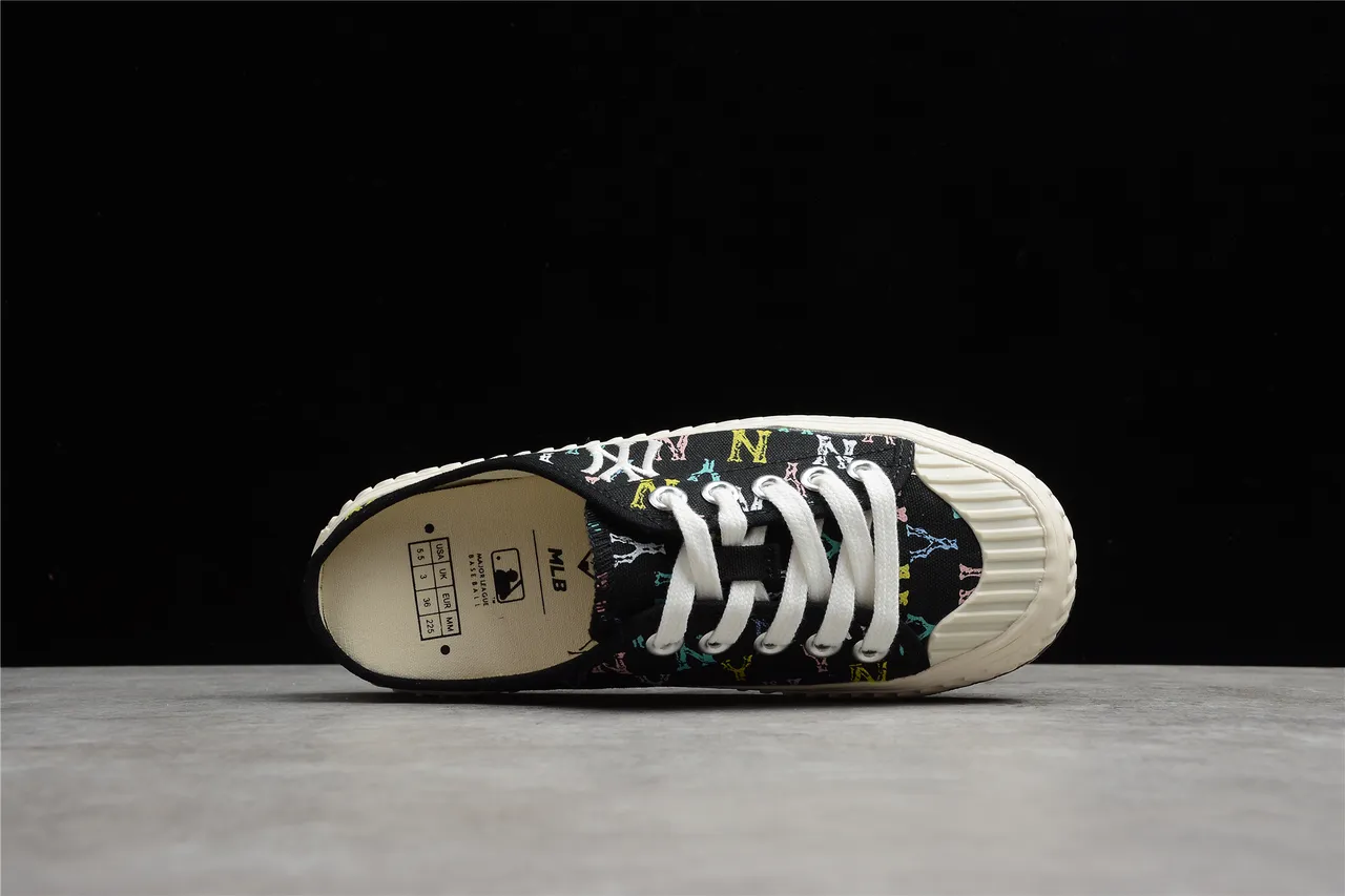 New Era NY Logo Print Mule Canvas Zapatos con Cordones 4
