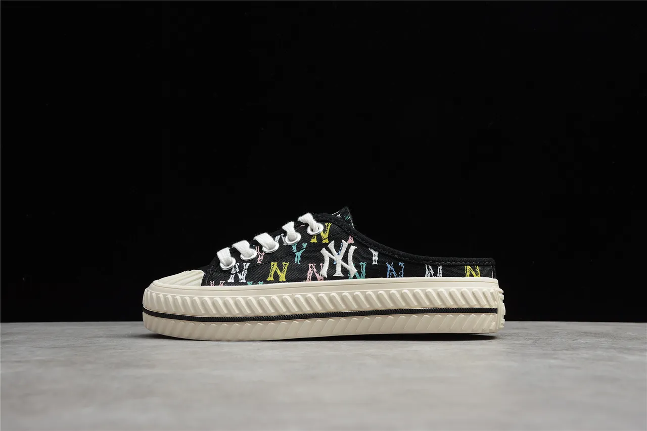 New Era NY Logo Print Mule Canvas Zapatos con Cordones 7