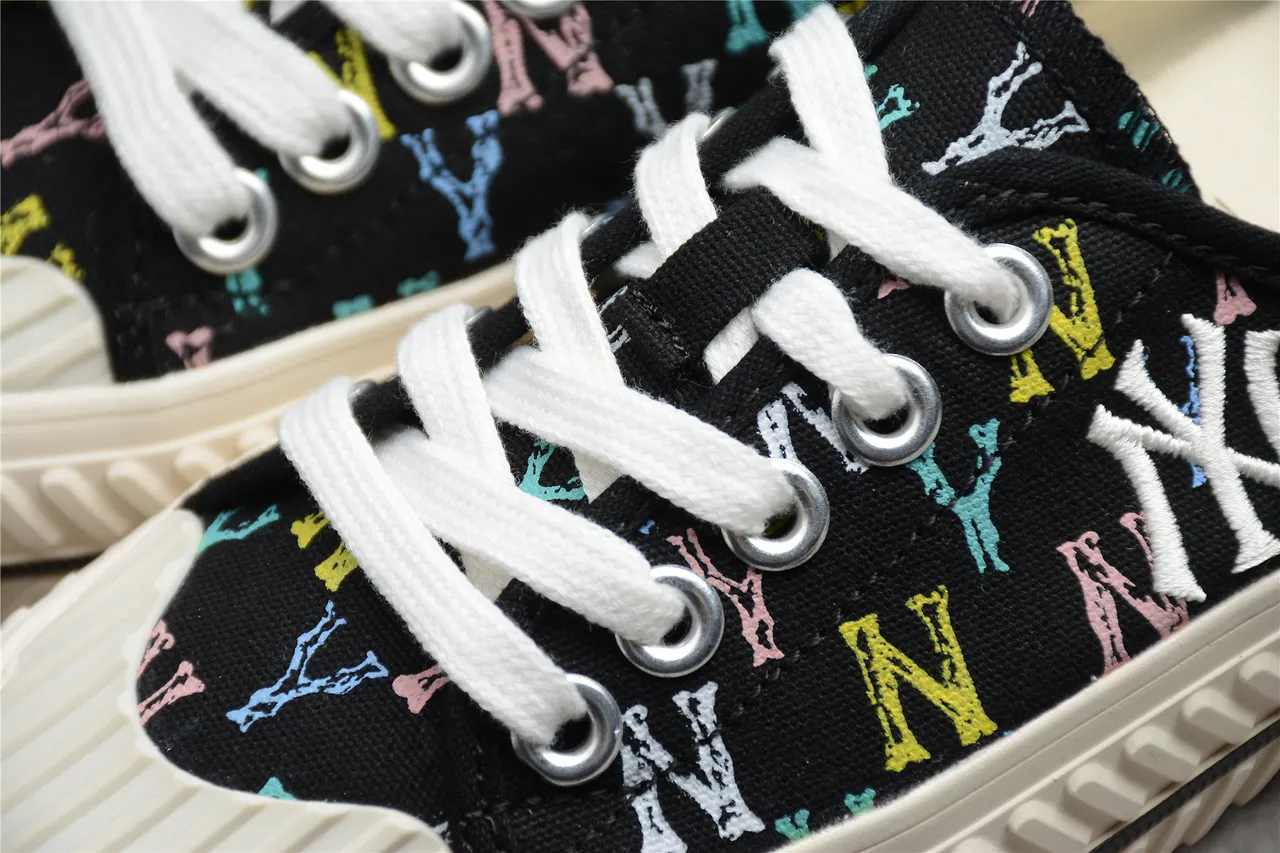 New Era NY Logo Print Mule Canvas Zapatos con Cordones 12