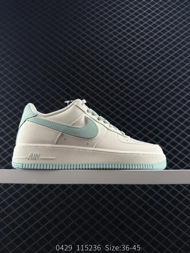 Nike Air Force 1 '07 LV8 Beige and Mint Blue Low-Top Lifestyle Sneakers 6