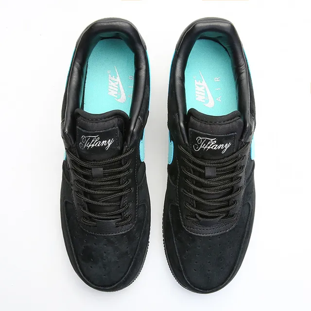 Nike Air Force 1 Black and Turquoise Lifestyle Sneakers 3