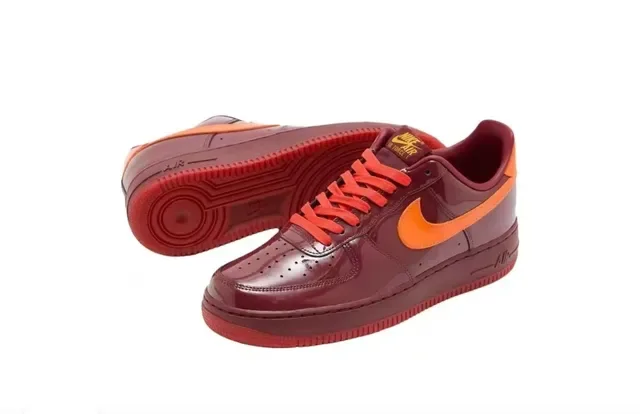 Nike Air Force 1 Low Bordeaux Orange Brillant Chaussures Lifestyle 2
