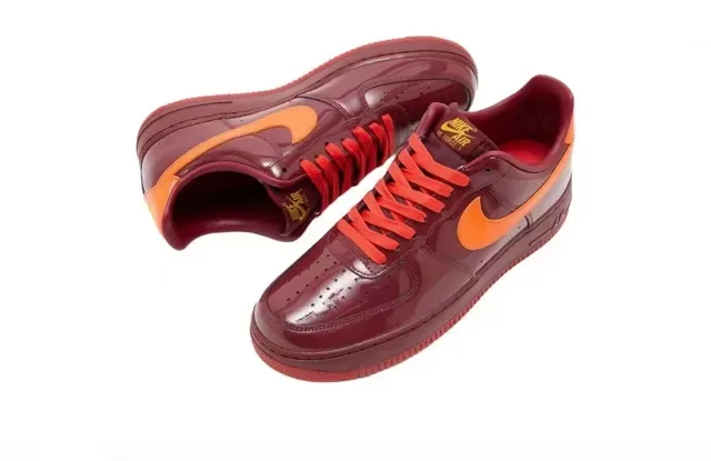 Nike Air Force 1 Low Bordeaux Orange Brillant Chaussures Lifestyle 3