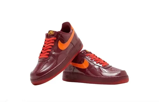 Nike Air Force 1 Low Bordeaux Orange Brillant Chaussures Lifestyle 4