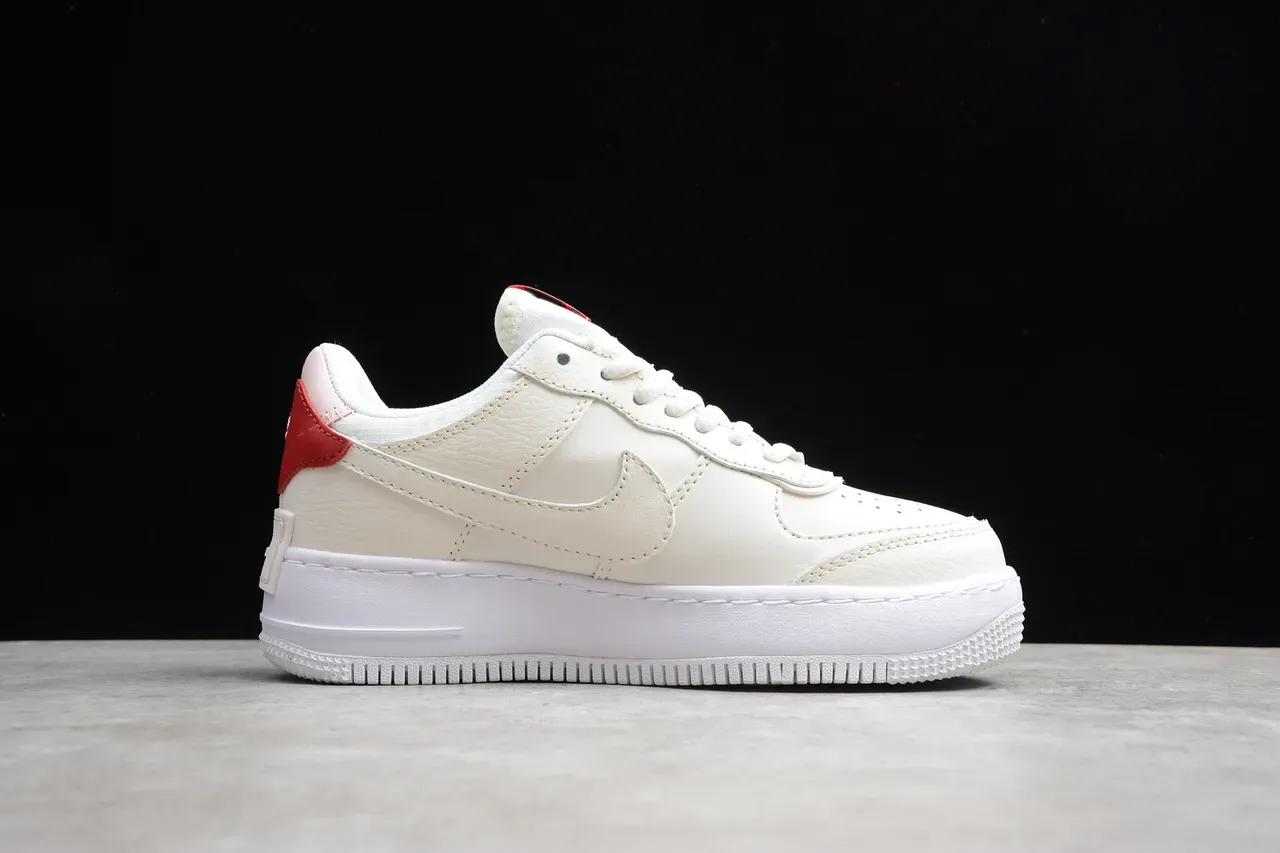 Nike Air Force 1 Shadow White Red Pink Lifestyle Sneakers 5
