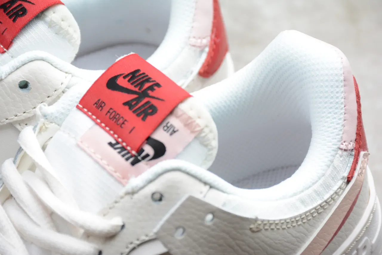 Nike Air Force 1 Shadow White Red Pink Lifestyle Sneakers 12