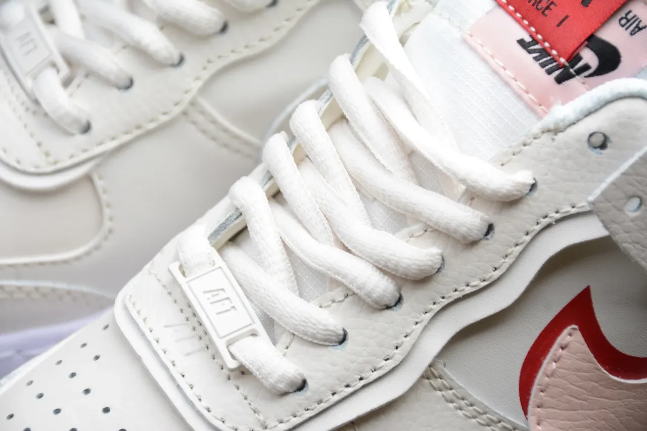 Nike Air Force 1 Shadow White Red Pink Lifestyle Sneakers 13
