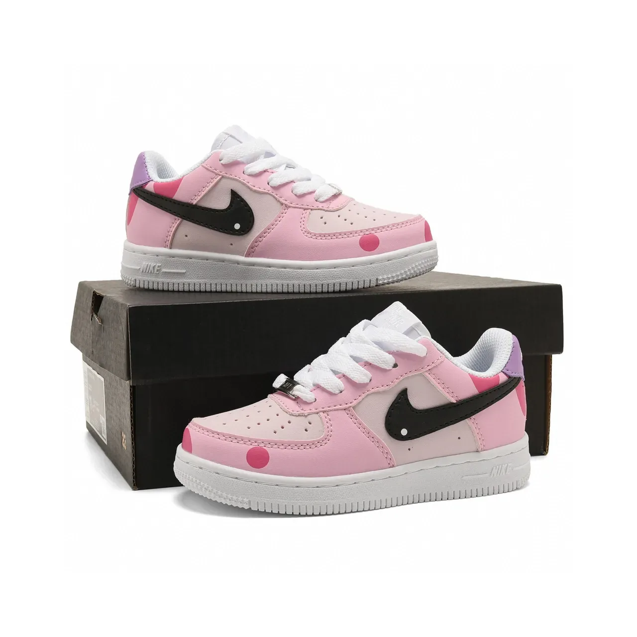 Nike Air Force 1 White Blue Low-Top Perforated Toe Lifestyle Sneakers 11