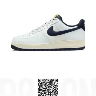 Nike Air Force 1 أبيض بحري أصفر حذاء أسلوب حياة