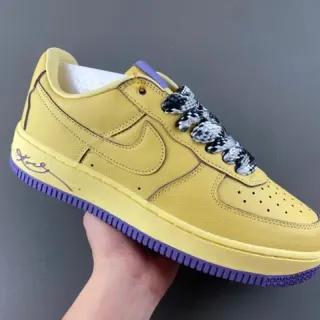 Nike Air Force 1 Amarelo Roxo Pele de serpente Cadarço Lifestyle Sneaker