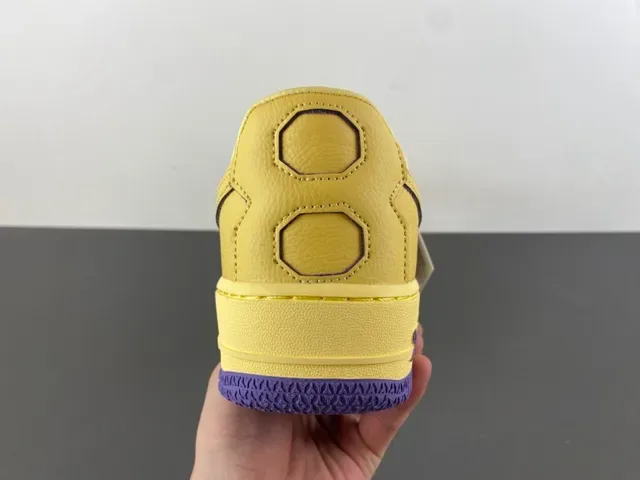Nike Air Force 1 Amarelo Roxo Pele de serpente Cadarço Lifestyle Sneaker 4