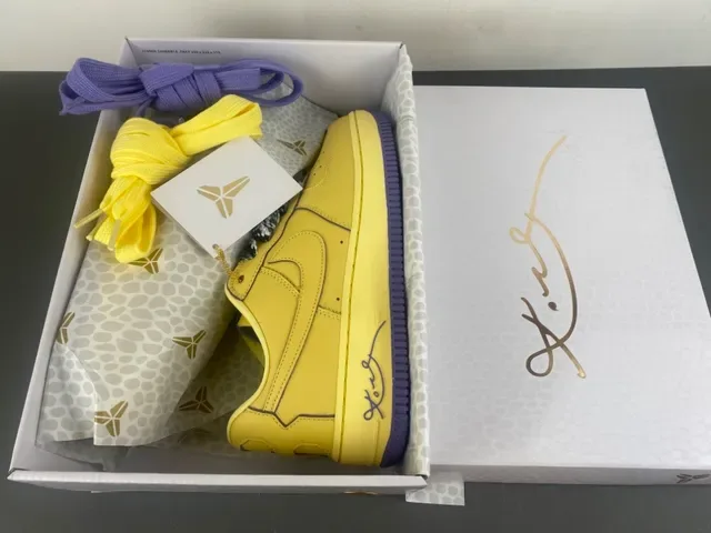 Nike Air Force 1 Amarelo Roxo Pele de serpente Cadarço Lifestyle Sneaker 13