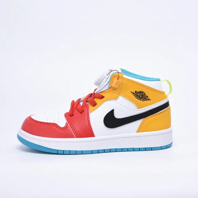 Nike Air Jordan 1 High Tênis de Basquete Infantil Vermelho Preto Branco 21