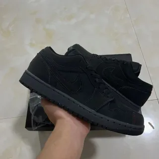 Nike Air Jordan 1 Low حذاء رياضي أسلوب حياة أسود كامل