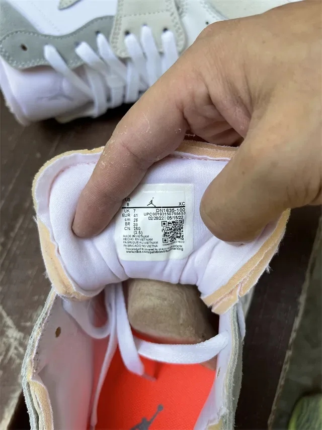 Nike Air Jordan 1 Low Beige and White Lifestyle Sneakers 2