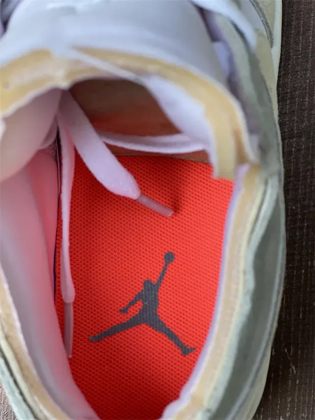Nike Air Jordan 1 Low Beige and White Lifestyle Sneakers 4
