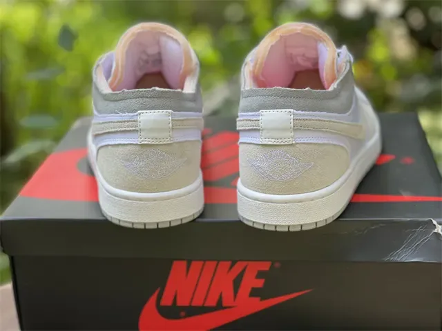 Nike Air Jordan 1 Low Beige and White Lifestyle Sneakers 13