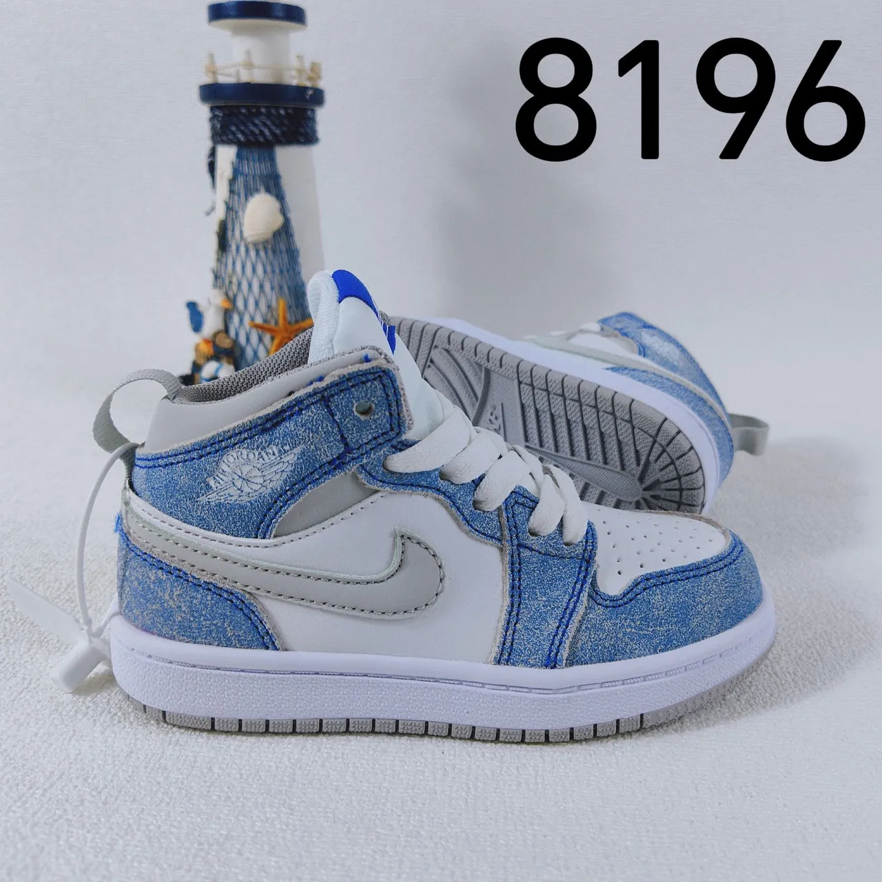 Nike Air Jordan 1 गुलाबी सफेद लाल बच्चों के बास्केटबॉल जूते 4