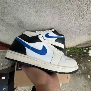 Nike Air Jordan 1 Blanco Negro Azul Real Lifestyle Sneakers