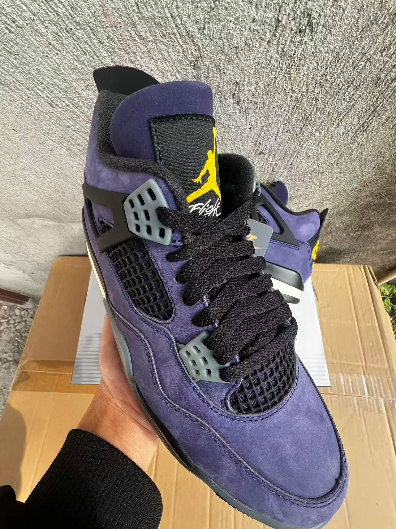 Nike Air Jordan 4 Zapatillas de Baloncesto de Ante Morado 2
