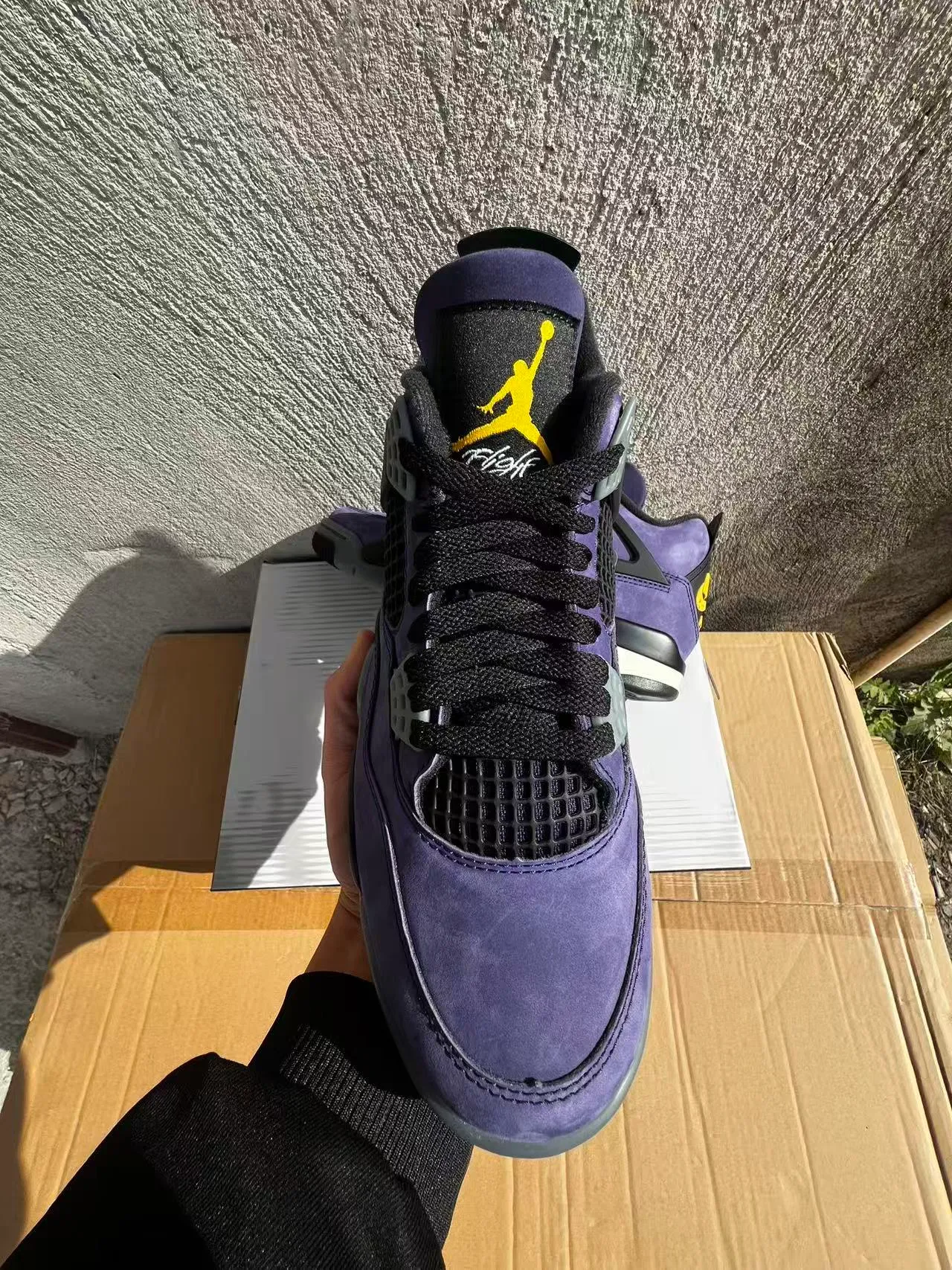 Nike Air Jordan 4 Zapatillas de Baloncesto de Ante Morado 3