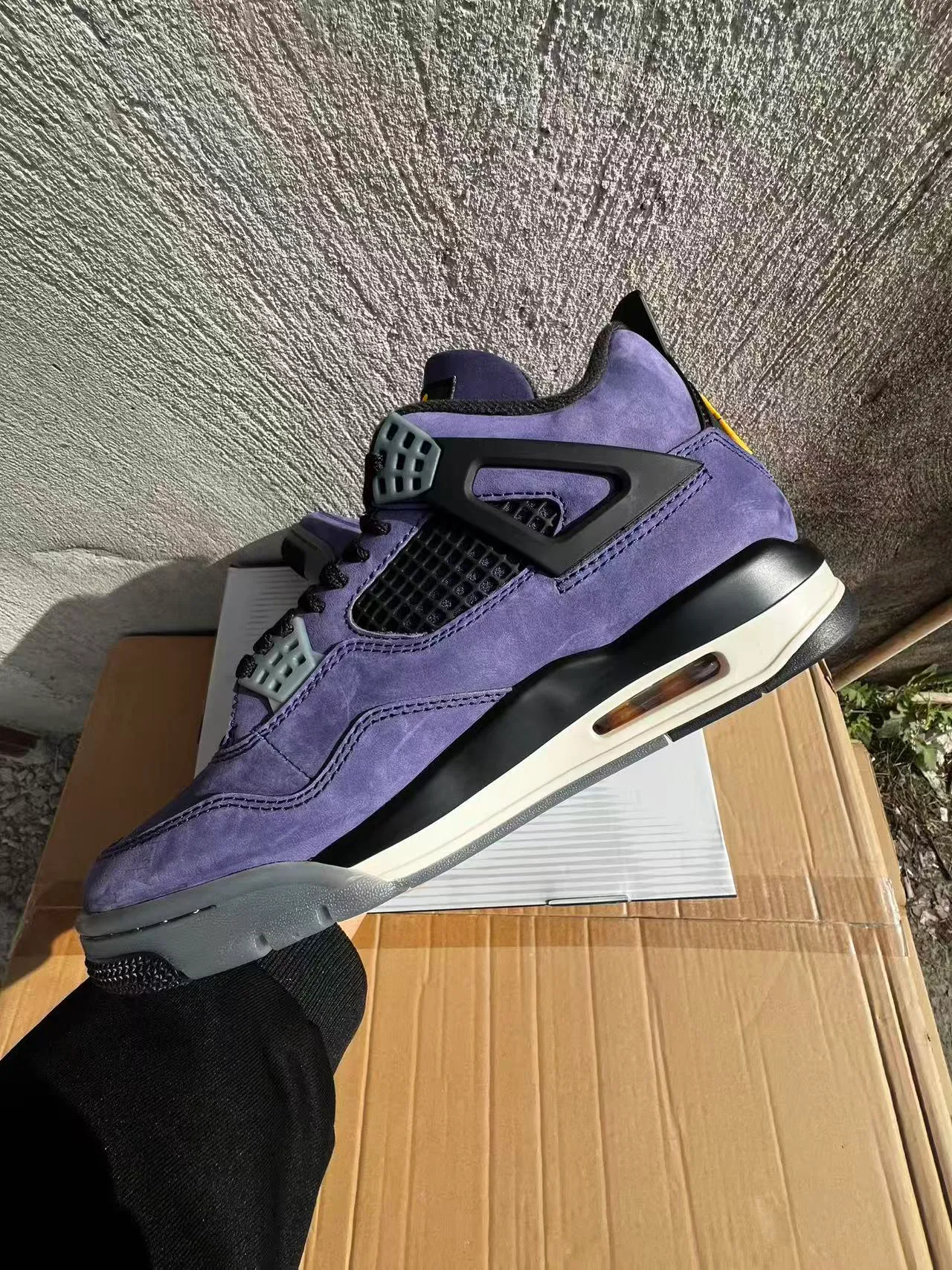 Nike Air Jordan 4 Zapatillas de Baloncesto de Ante Morado 5
