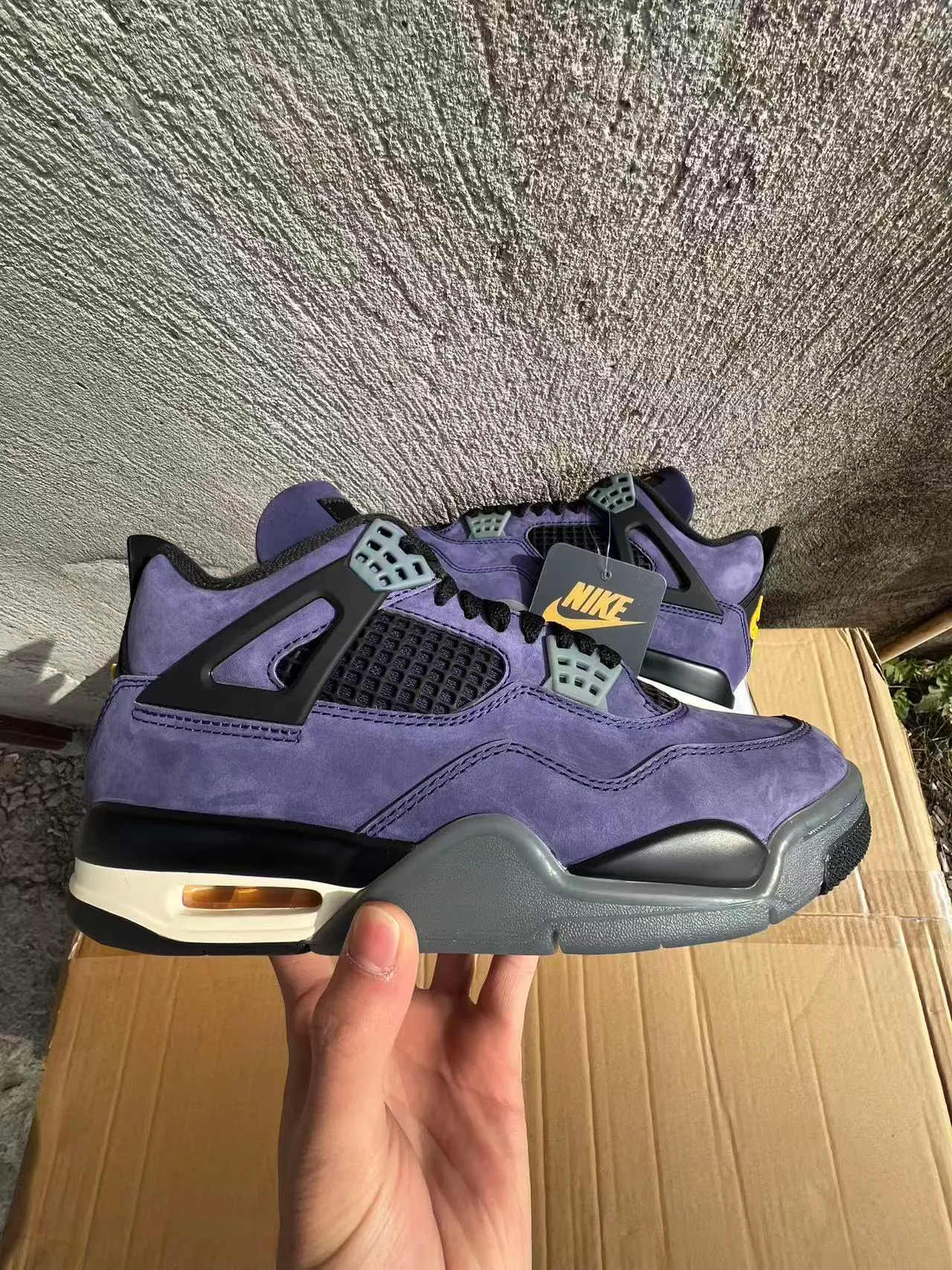 Nike Air Jordan 4 Zapatillas de Baloncesto de Ante Morado 7