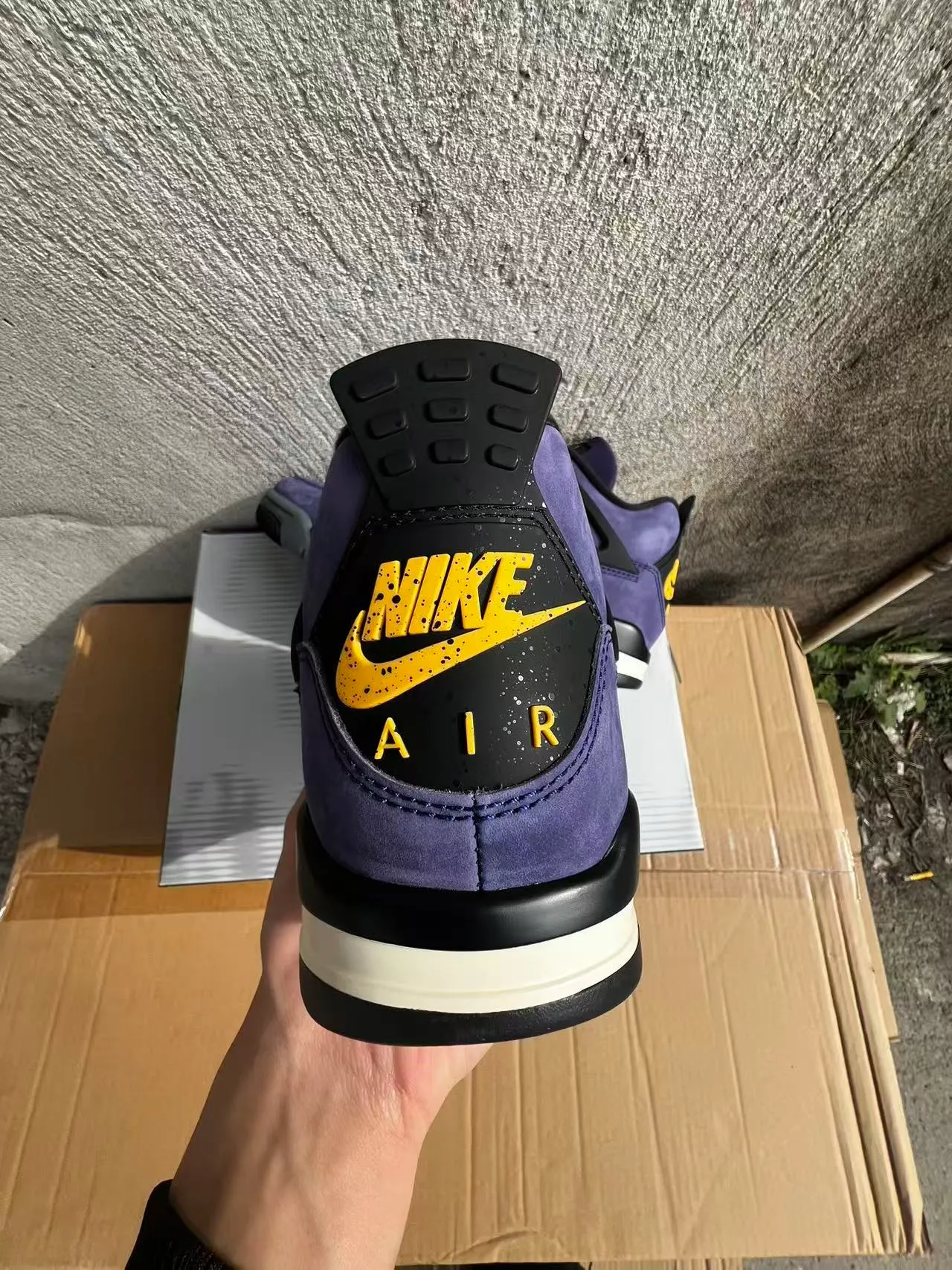 Nike Air Jordan 4 Zapatillas de Baloncesto de Ante Morado 8