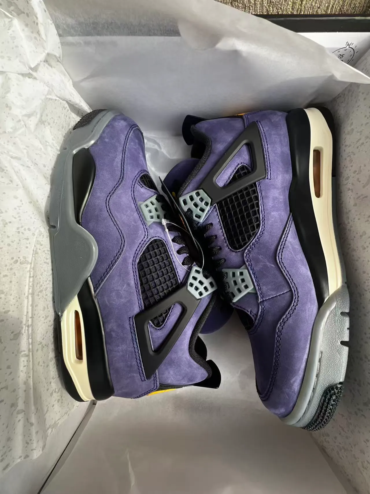 Nike Air Jordan 4 Zapatillas de Baloncesto de Ante Morado 9