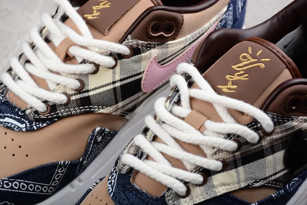 نايك إير ماكس 1 Denim Bandana Plaid سنيكرز لايف ستايل 2