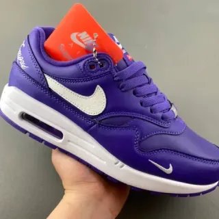 Nike Air Max 1 roxo e branco tênis lifestyle
