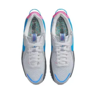 Nike Air Max 90 Gray Blue Pink Lifestyle Sneakers 3