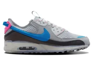 Nike Air Max 90 Gray Blue Pink Lifestyle Sneakers 5