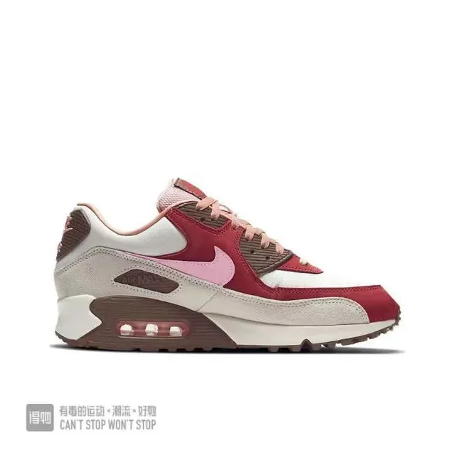 Nike Air Max 90 White Red Pink Brown Lifestyle Sneakers 5