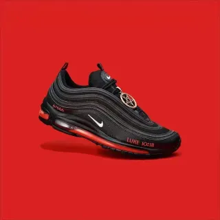 Nike Air Max 97 Noir Rouge Pentagramme Lifestyle Sneakers