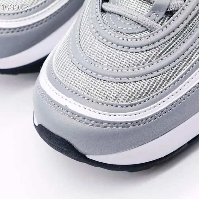 Nike Air Max 97 Gray Red White Lifestyle Sneakers 8